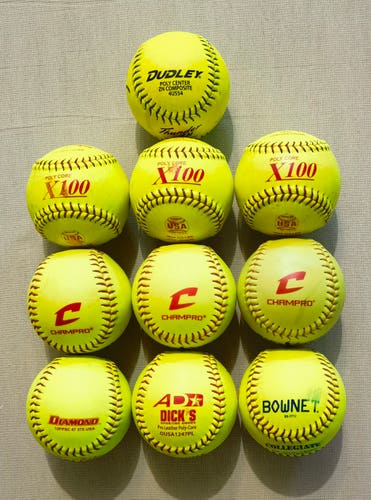 Softball 10 pack 12" (99% new)