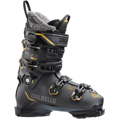 NEW Women's Dalbello Veloce 105 W GW Ski Boots - Size Mondo 26.0 / 26.5 (Black / Black Gold)