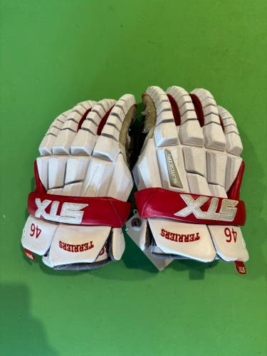 Large STX Surgeon RZR Lacrosse Gloves | Boston University Team Issued
