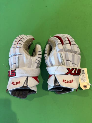 Large STX Surgeon RZR Lacrosse Gloves | Boston University Team Issued