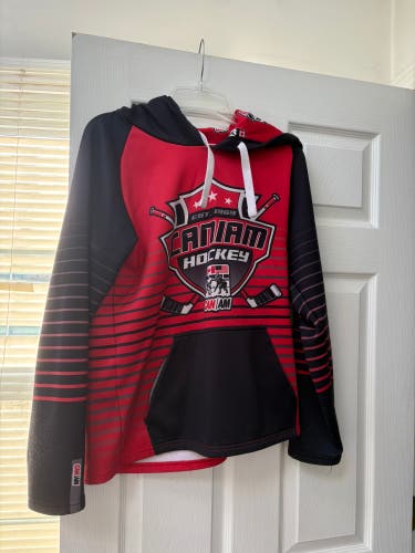 Can Am Hockey Lake Placid youth large hoodie Sweatshirt (Used)