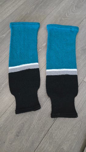 San Jose Sharks colors-Junior Medium CCM hockey Socks (Used)