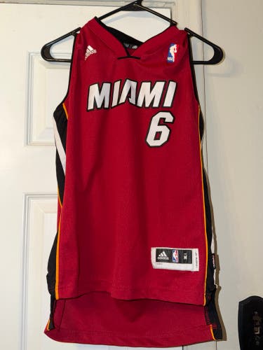 Adidas NBA Basketball Miami Heat LeBron James #6 Jersey Used Pre Owned As Is