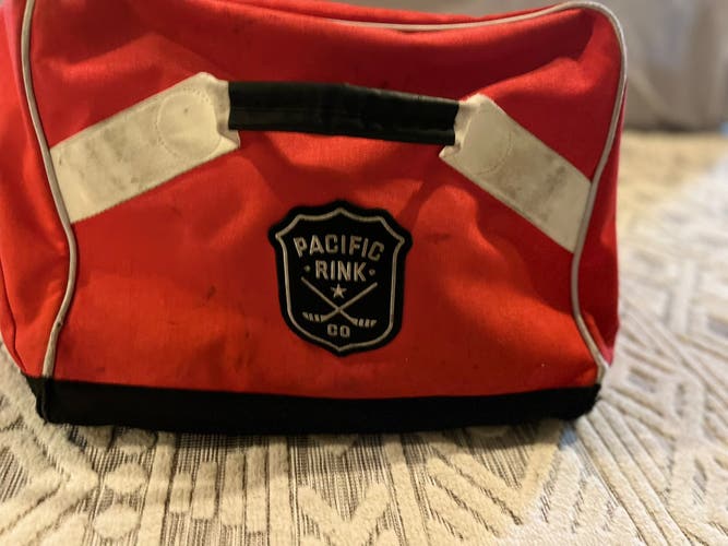 Pacific Rink Junior Hockey Player Bag | Premium Backpack Hockey Bag | Red