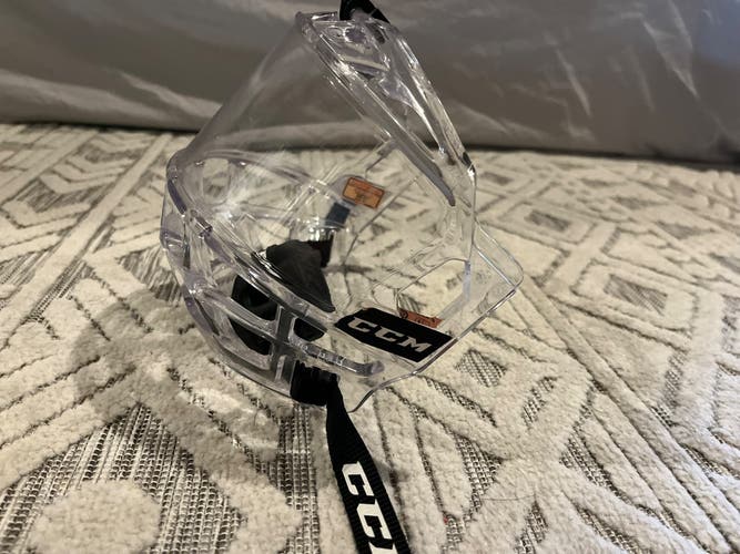 CCM Youth Hockey Helmet + CCM FM45 Clear Full Face Cage