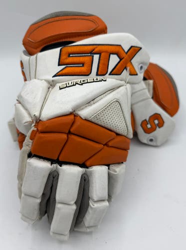 Syracuse STX Surgeon 500 Lacrosse Gloves Orange/White #10