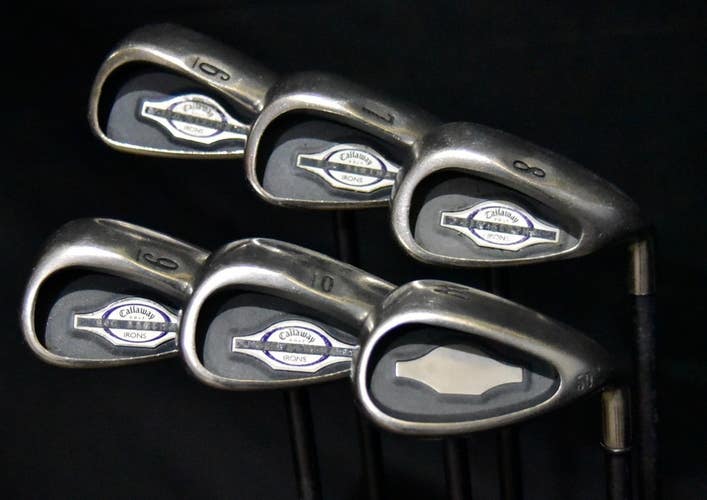 CALLAWAY BIG BERTHA SET: 6-10,W IRONS SHAFT 36.5 IN (6I), LADY FLEX, RH