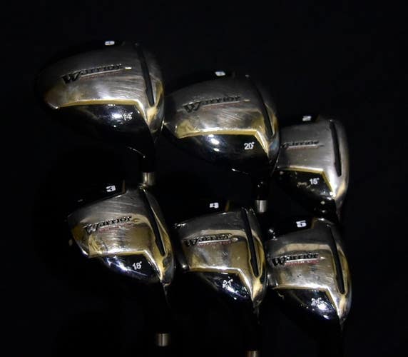 WARRIOR CUSTOM GOLF SET: 3,5 WOODS (5W - 43IN), 2-5 HYBRIDS (2I - 43IN), RH, NG