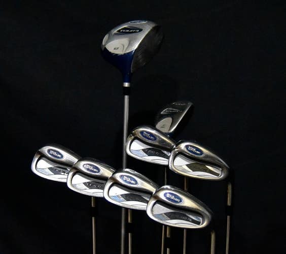 WILSON TOUR RX SET 5-9,P IRONS (39IN-5I), 4-HYBRID, DRIVER (44IN), MENS FLEX, RH
