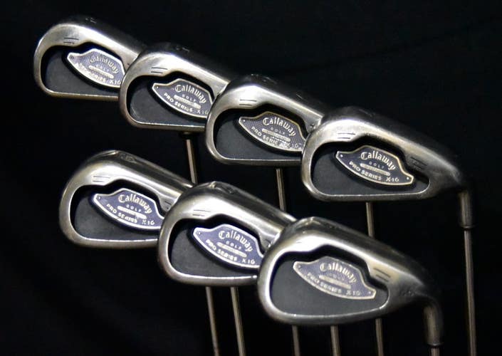 CALLAWAY STEELHEAD X-16 PRO SET: 4-9,P IRONS SHAFT 38.5 IN (5I), STIFF FLEX, RH