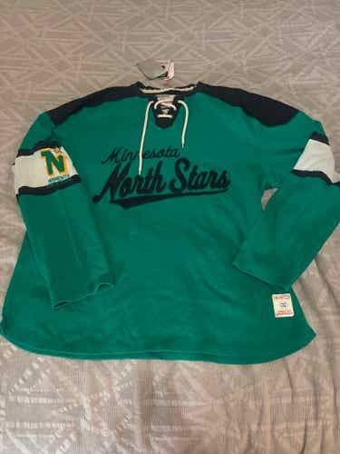 Minnesota North Stars NHL CCM Rib Knit Crewneck Sweatshirt, Size Adult XL