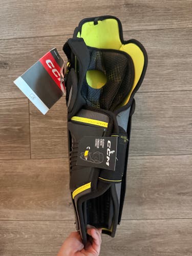 Senior CCM Tacks XF80 15" RIGHT Shin Pad and 14" LEFT Shin Pad (New)