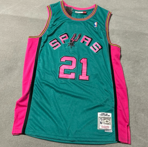 Mitchell & Ness San Antonio Spurs #21 Duncan Stitched Basketball