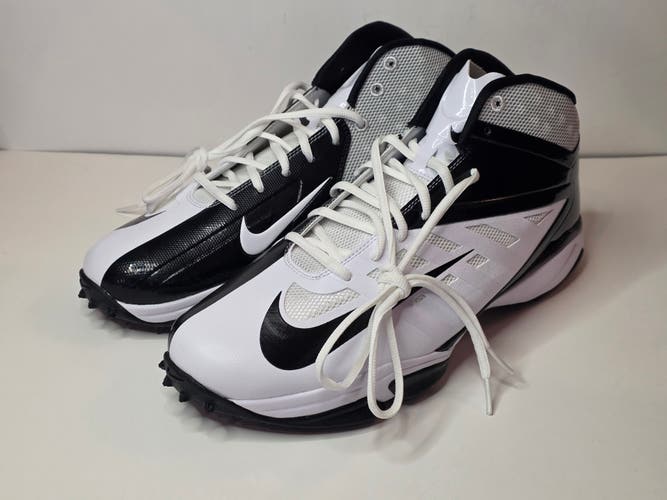 BNWOB Mens Nike Vapor Pro 3/4 Destroyer Turf Size 13 White/Black Solid Sole