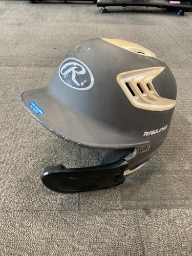 Used Rawlings BASEBALL HELMET W/JAW GUARD Batting Helmet No Mask Grey S/M 11614-S000242051