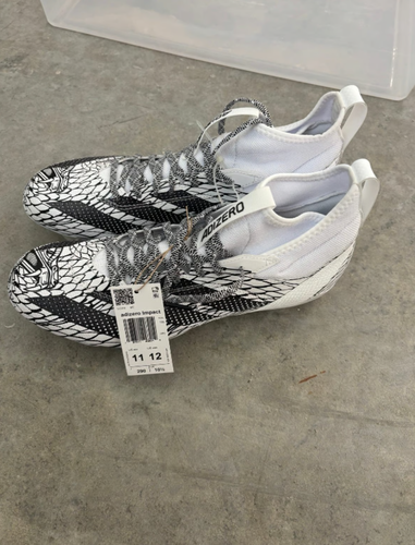 Mens 11 ADIDAS ADIZERO IMPACT EXOTIC SPEED FOOTBALL CLEATS IH0887 WHITE/BLACK