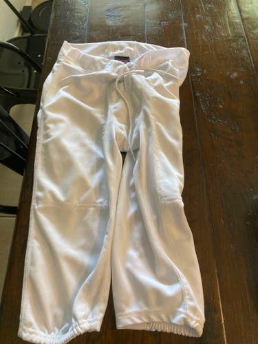 White Unisex Small Riddell Game Pants