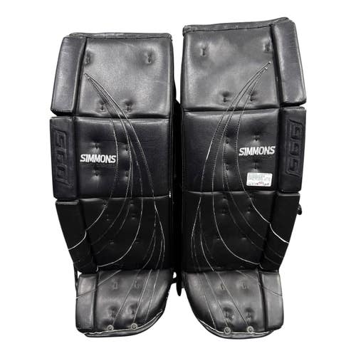 Used SIMMONS PRO SERIES 995 Goalie Leg Pads Senior Black 34" 11506-S000281172