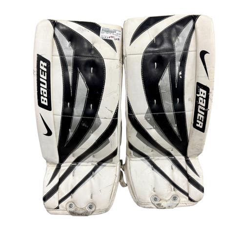 Used Bauer NIKE Goalie Leg Pads Youth White 24" 11506-S000282929
