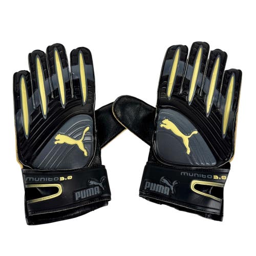 Used Puma MUNITO 3.0 Soccer Goalie Gloves Black 10 11506-S000307489