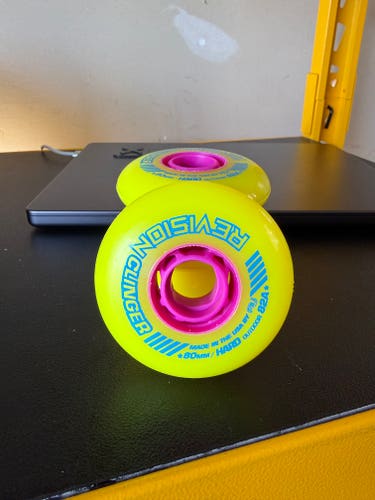 (4 Pack) Revision Clinger Wheels Inline Roller Hockey Wheels 80MM