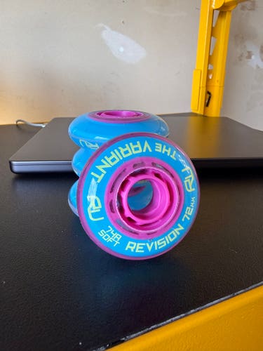 (4 Pack) Revision Variant Firm Wheels Inline Roller Hockey Wheels 72MM