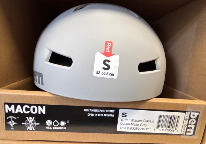 Small Bern Bike Helmet (New) matte grey