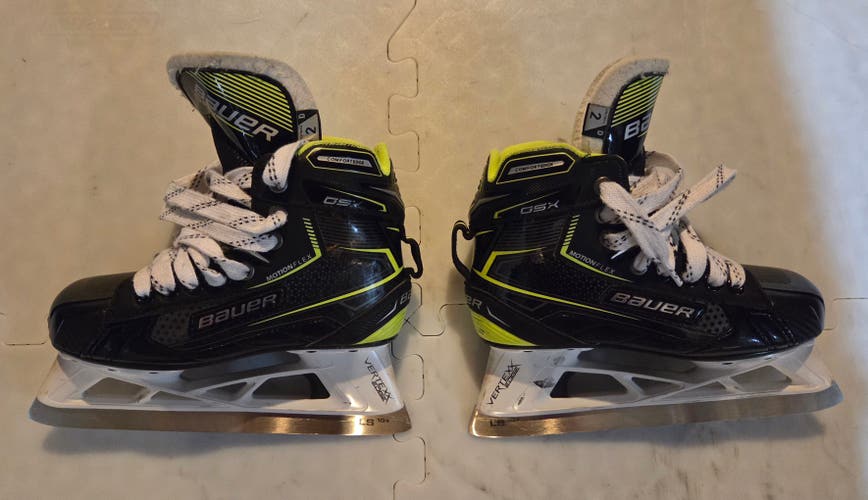 Bauer GSX Hockey Goalie Skates Regular Width Size 2 (Used)