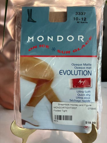 (New) Footed Tights, Suntan, Size 10-12