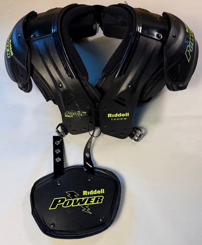Small Riddell Power volt Shoulder Pads w/ Back Plate