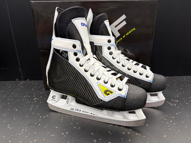 New SPECIAL EDITION Graf G755 PRO Hockey Skates Regular Width MULTIPLE SIZES (G755-CUSTOM)(BLUE)