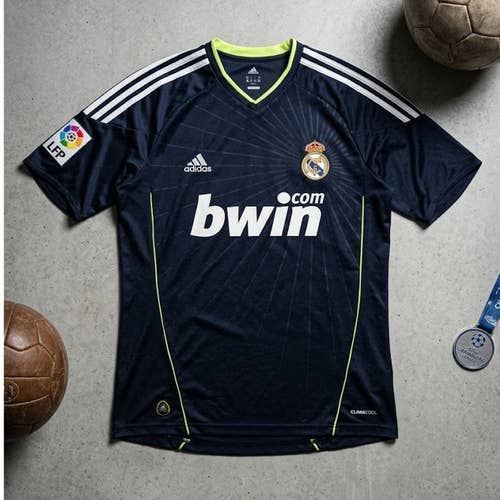 Adidas Real Madrid 2010 Away Soccer Jersey Higuain 20 Navy Blokecore Measures L