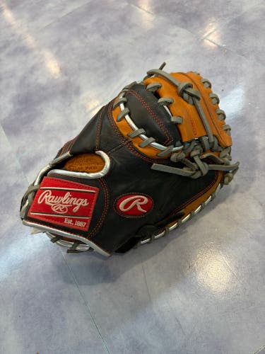 Black Rawlings R9 RH Catcher's Baseball Glove 32" (Used)
