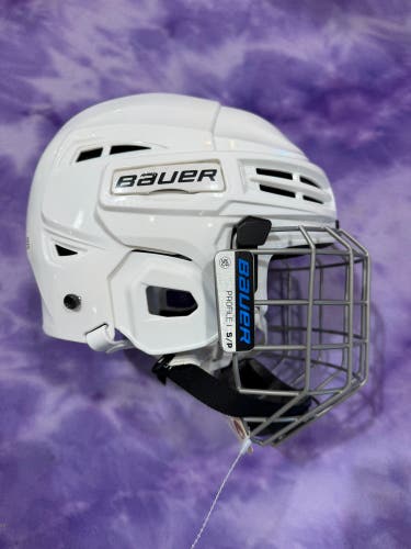 White Small Bauer IMS 5.0 Helmet (Used)