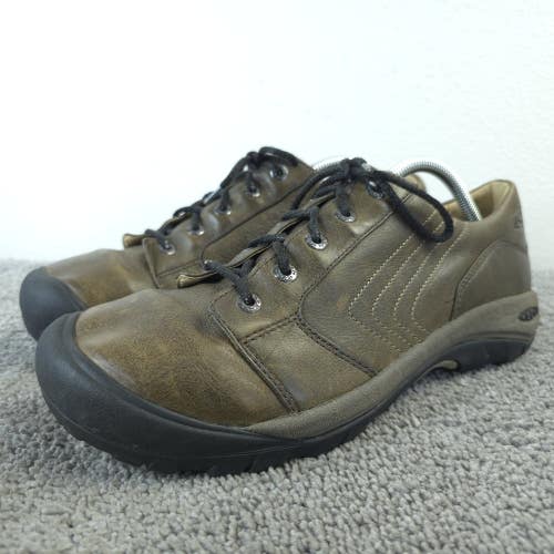 Keen Alki Mens Size 10 Shoes Brown Leather Lace Up Walking Casual Sneakers
