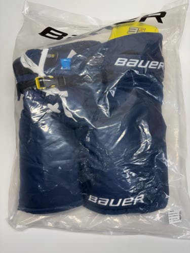 New!! Bauer Supreme 3S Pro Hockey Pants Junior Large Navy Blue
