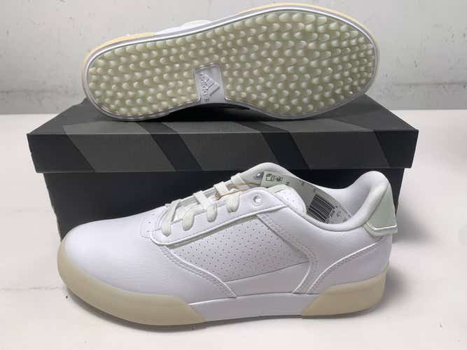 Adidas W Retrocross Waterproof Golf Shoes White Women's SZ 8.5 (IE8291) NIB