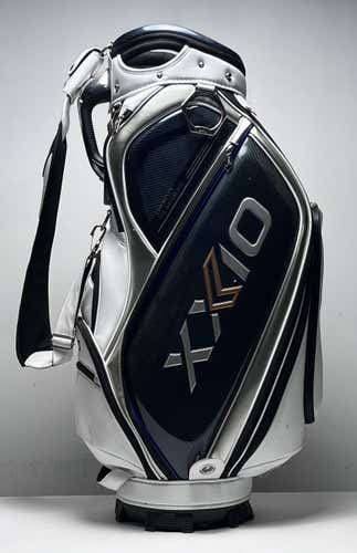 XXIO Premium Staff Bag White 5-Way Divide Single Strap Golf Bag