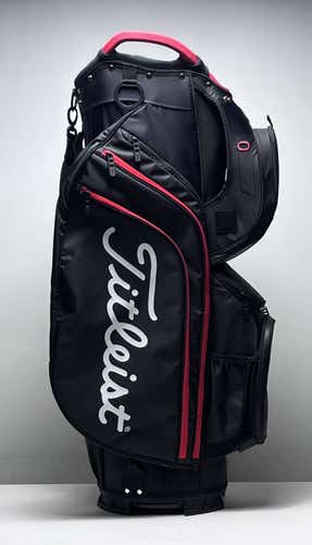 Ttileist Cart 15 Cart Bag Black 15-Way Divide Single Strap Golf Bag