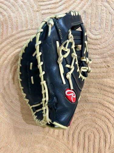 Black Rawlings Gold Glove Elite LH First Base Baseball Glove 13" (Used)