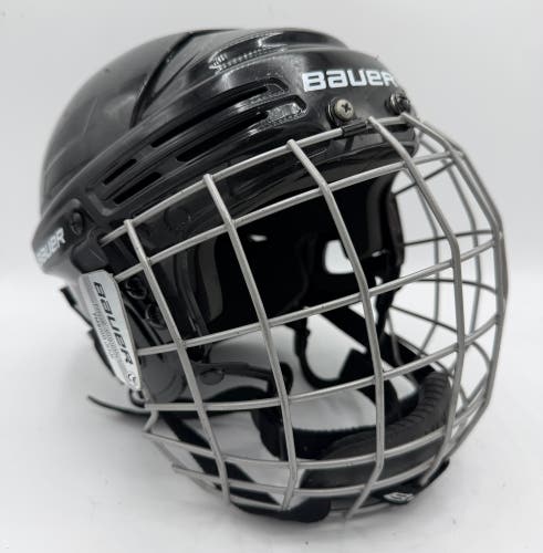 Black Junior Bauer 2100 Helmet w/ Cage