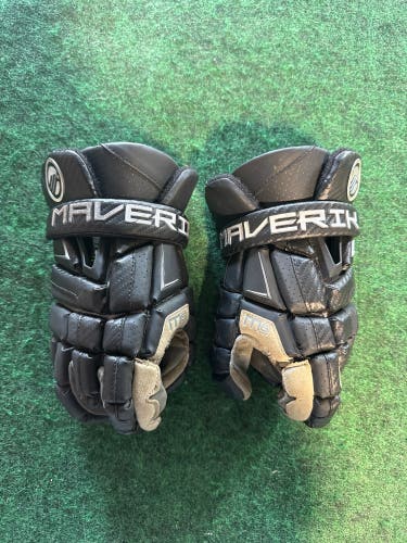 Black Maverik M6 Lacrosse Gloves (Used) | Large 13"