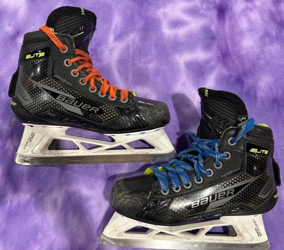 2024 Bauer Elite Hockey Goalie Skates Regular Width Pro Stock Size 2.5 (Used)