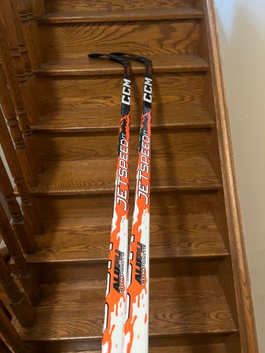 (2 Pack) Senior CCM JetSpeed FT9 Pro Right Handed Hockey Stick P28 75 Flex Pro Stock (New)