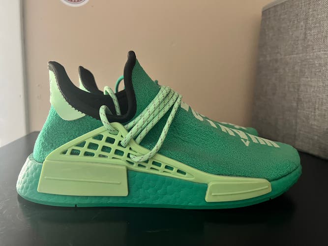 Green Unisex Size M 8.5 (W 9.5) Adult Adidas NMD Hu (Pharrell) Shoes (Used)