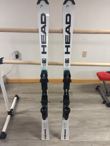 HEAD WC Rebels e-SL FIS 144 cm Racing Skis With Bindings Max Din 11 (Used)