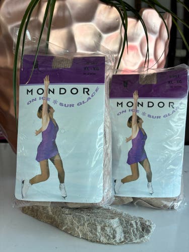 (New) Footless Tights, Two Pairs, Size XL