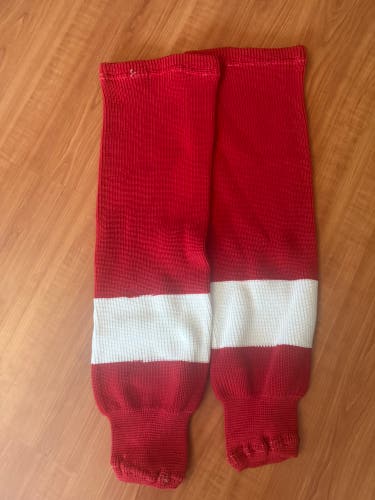 Red Senior Large Socks (Used) pear