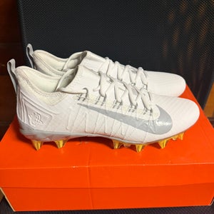 Nike Alpha Huarache 7 Pro LAX Lacrosse Cleats Size 11.5 White/Wolf Grey-Volt CJ0269-101