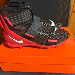 Men's Size M 16.0 (W 17.0) Nike Force Savage Elite 2 High Top Molded Cleats (New)